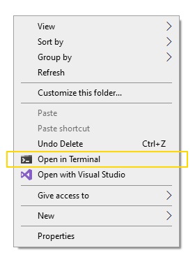 Open in Terminal - Context Menu